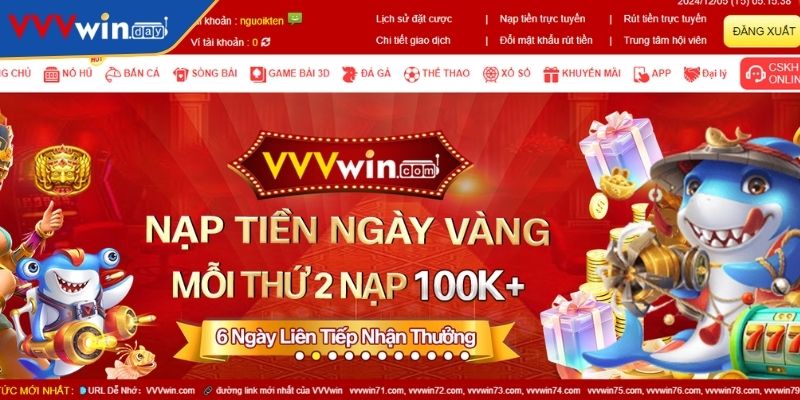 Giới thiệu thưởng tích lũy ngày VVVWIN